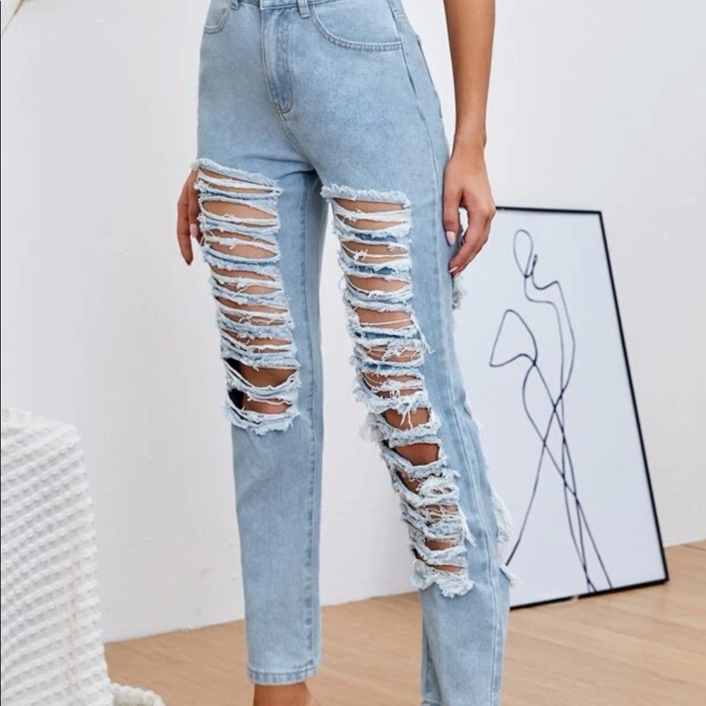 Splits in the jeans